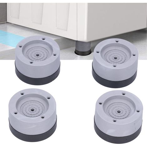 Set (4 Stück) universeller Antivibrationspads für Waschmaschinen – Geräuschreduzierung – 7 x 4 cm, Grau (1/5)