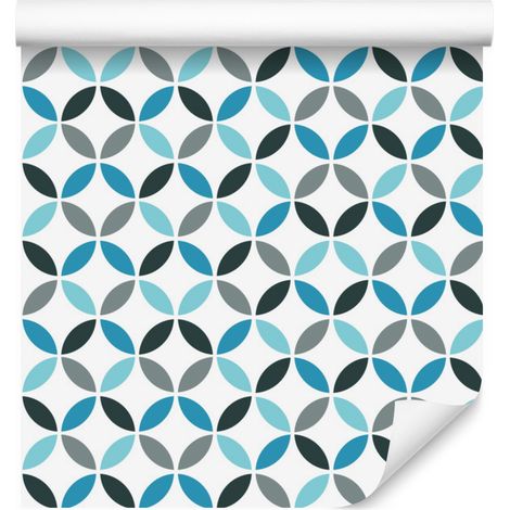 Geometrische und Retro-Tapete für Wohn- und Schlafzimmer, 50 x 1000 cm (1/5)