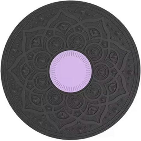Planche d'équilibre oscillante pour le yoga, balançoire, planche d'équilibre antidérapante pour l'exercice du tronc et du corps, noir et violet (1/5)