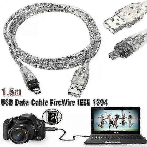 Câble vidéo pour caméra haute définition - Câble de transmission de données Mini DV Firewire vers USB IEEE 1394 (1/5)