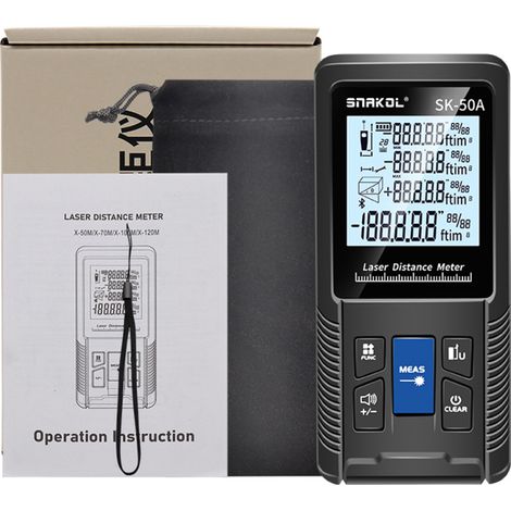 Télémètre intelligent, mètre de distance numérique avec mode de mesure de distance unique, fonction ajustable et étanchéité IP54 (1/5)