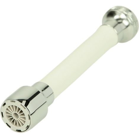 Flexible avec régulateur jet doux (BP) M 22 x 1 FF, plastique blanc
