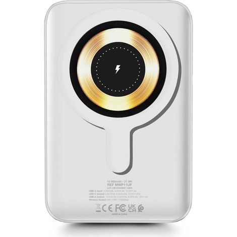 Batterie externe Urban Factory BATTERIE EXTERNE MAGNETIQUE 10.000MAH BLANCHE (1/5)
