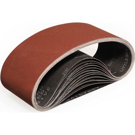 Bandes Abrasifs 100x610 mm-12 Pièces de 240 Grain Bande Ponceuse pour Ponçage et Polissage avec Ponceuse à Bande (1/5)