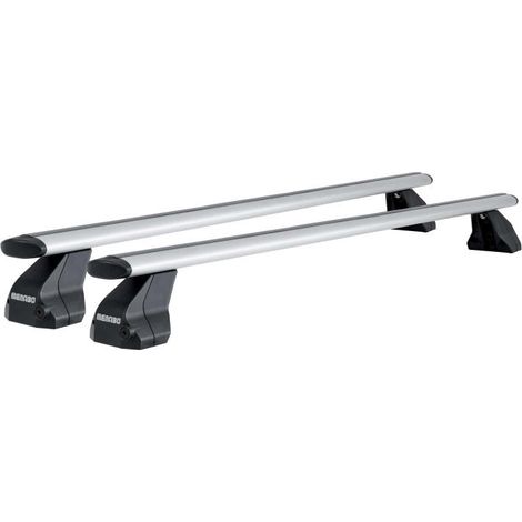 Barres de toit Menabo Omega Plus L en aluminium 130 cm + pieds de fixation (1/3)
