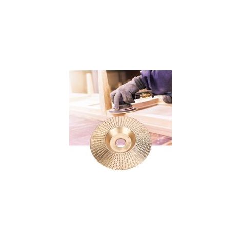 Disque à biseauter pour meuleuse d'angle, outil de meulage 100 mm, doré, pour bois et matériaux non métalliques (1/5)