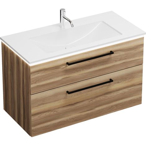 Burg Eqio Mineralguss-WT+WT-Unterschrank Frassino Dekor Cappuccino/Alpinw. GR0234
