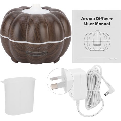 Mini humidificateur en forme de citrouille, purificateur d'air pour bureau maison, 100-240V (prise AU, couleur foncée) (1/5)