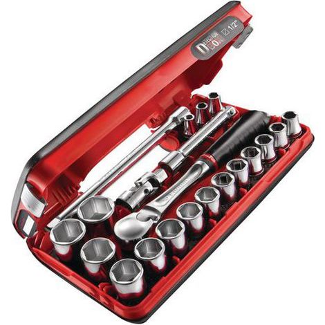 Scatola compatta da 1/2'' con bussole a 6 punte FACOM SL.DBOX1PB