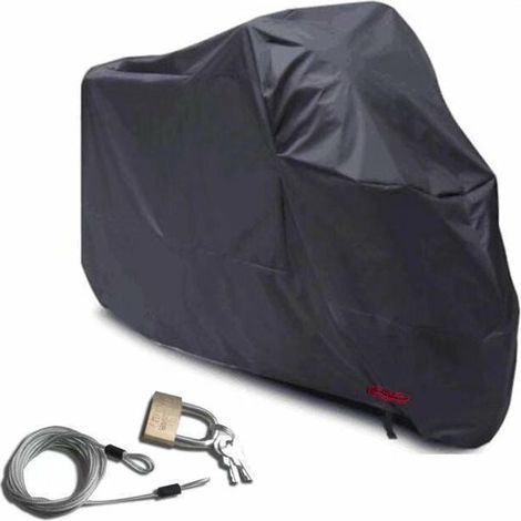 Große Harley-Regen- und Sonnenschutzabdeckung, Sportwagenabdeckung (verdicktes Schwarz, 245 x 105 x 125 mm), zum Schutz von Möbeln im Innen- und Außenbereich (1/5)