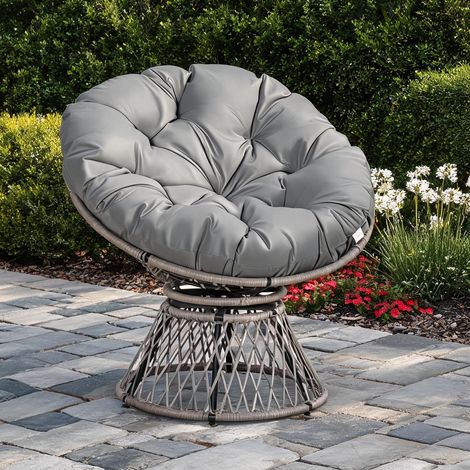 Mobilier de jardin en rotin Fauteuil de jardin en résine tressée (1/5)