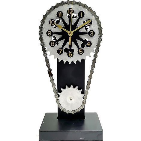 Horloge à engrenages rotatifs - Décoration créative pour la maison ou le bureau