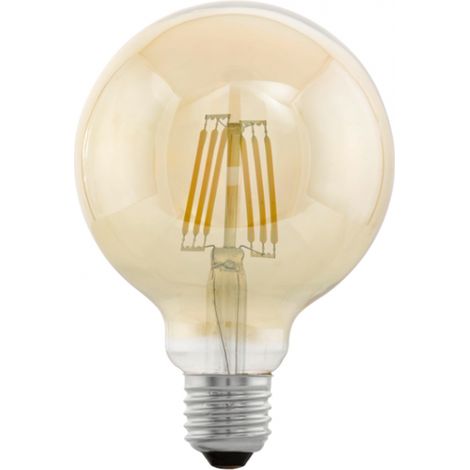 Bombilla de bola amarilla led 95 - E27 4 W 330lm 2200K - Eglo Globe