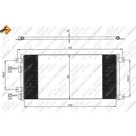 Condenseur, climatisation NRF 35643 IVECO 504022601