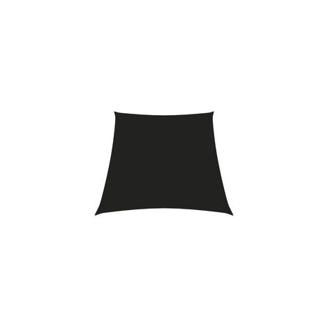 Sonnensegel aus Oxford-Gewebe, trapezförmig, 2/4 x 3 m, schwarz - Crezuo (1/4)