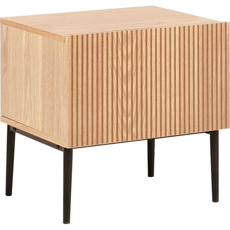 Bedside Table BLYTHE Natural Ash Wood (1/5)