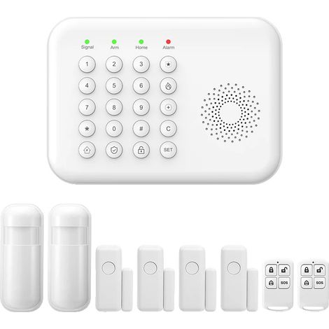 Sicherheitsalarmanlage, drahtlose Sensoren, Smart-Home-Integration, A01 GSM-Kit C (1/2)