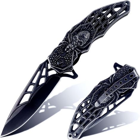 Klappmesser mit 3D Prägung, Outdoor EDC Messer für Männer, Geschenk