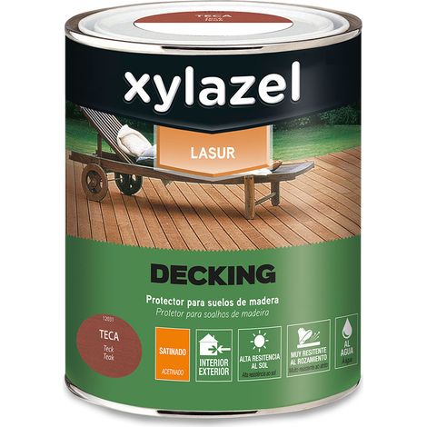 Xylazel Protettore per il legno da esterno a lunga durata Decking Teak 0,750l