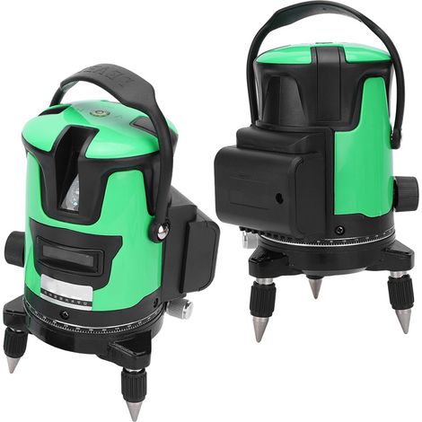 Niveau laser à faisceau vert à 3 lignes, autonivelant et rotatif à 360°, 100-240 V CA (1/5)
