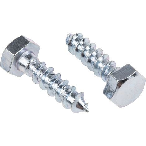 Rs Pro – Vis tire-fond 8mm x 30mm en acier galvanisé – Résistance à la corrosion – Pour fixation solide – Sachet de 25 unités