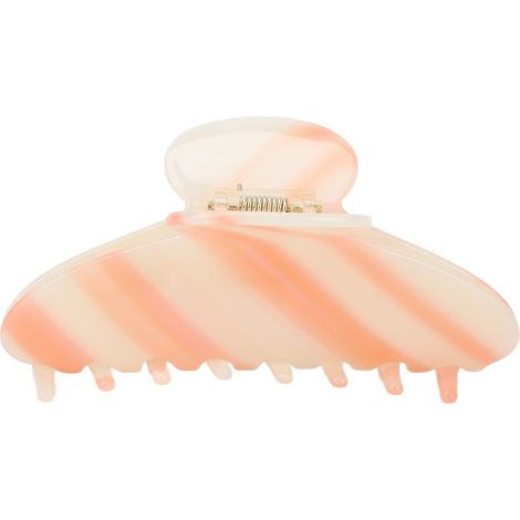 Pince à cheveux requin dégradé à l'acide acétique, taille moyenne, pince demi-cercle, chignon sophistiqué, pince à cheveux féminine, dégradé orange-blanc (1/5)