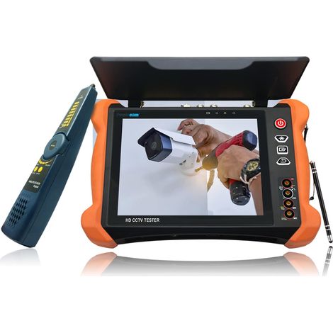 Testeur de vidéosurveillance HD X9MOVTADHS Écran Retina 2K Avec couverture anti-lumière solaire Testeur de CCTV HD avec 8MP CVI TVI AHD 8MP EX-SDI HD-SDI 3G-SDI IP- Compatible avec câble RJ45 Test TDR (1/5)