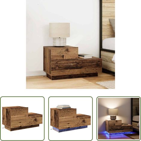 Altholz Nachttisch - Nachttisch Altholz 70 x 36 x 40,5 cm Holzwerkstoff (1/5)