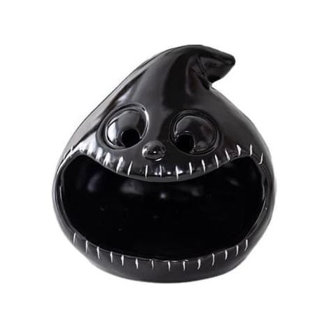 Ornement céramique Halloween Squelette Bougie Fantôme Noir - couleur (1/3)