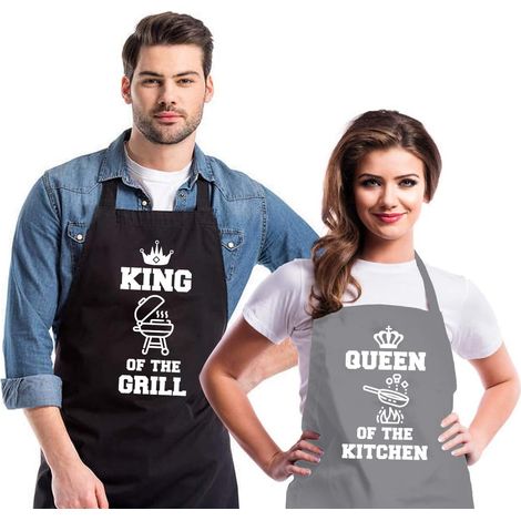 Lustige Partner-Schürzen – perfekt für Geburtstage, Hochzeiten, Weihnachten oder als süßes Geschenk