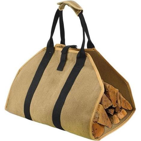 Wood basket, wood bag, wood basket for fireplace, wood bag, wood cart, transport of firewood