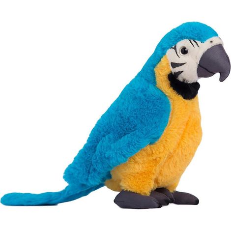 Peluche perroquet confortable en coton PP, décoration pour la maison (bleu) (1/5)