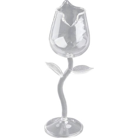 100 ml Glas in Rosenform – ideal für Partys, Hochzeiten, Valentinstag und als Geschenk. Liegt gut in der Hand. (1/5)