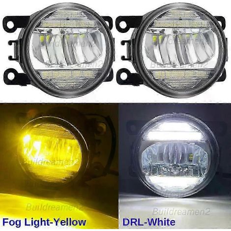 Compatible avec Honda BR-V 2016-2021 (Jaune) : 2 feux antibrouillard LED avant 30 W + feux de jour (DRL) H11 (1/5)