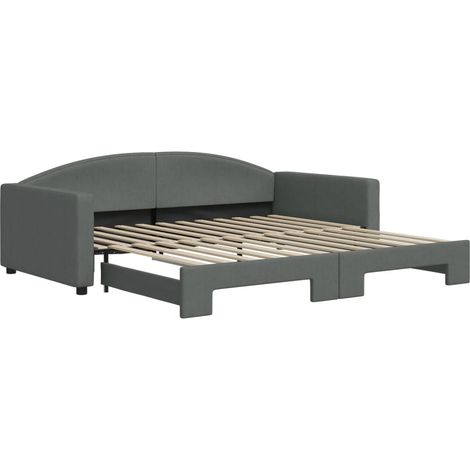 Maison Exclusive - Tagesbett Ausziehbar Dunkelgrau 100x200 cm Sto