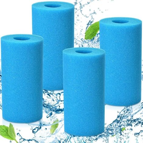 Set of 4 Type A Filter Sponges, Foam Filters for Spas, Foam Pool Filters, Foam Filter Cartridges, Reusable and Washable, for Spas and Swimming Pools (1/4)
