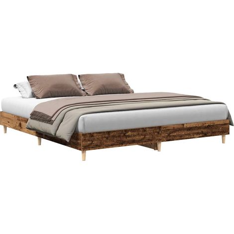 Maison Exclusive - Bettgestell ohne Matratze Altholz-Optik 160x20