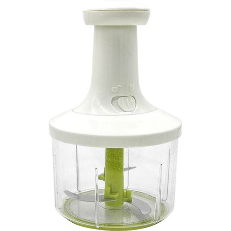 Coupe-légumes manuel multifonctionnel, facile à nettoyer, hachoir à oignon pressé à la main en plastique pour noix de gingembre et d'ail. (1/5)