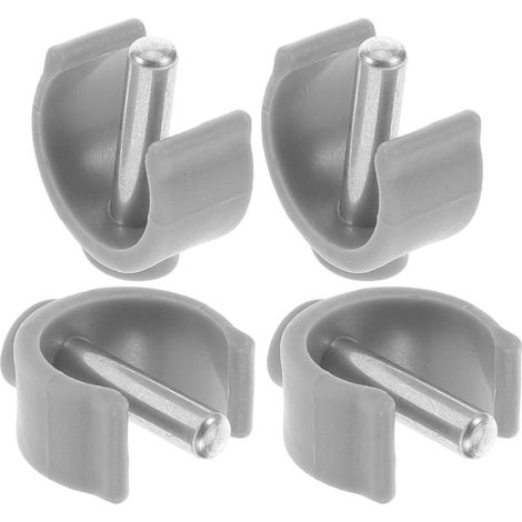 4 Pièces Pince de Verrouillage en C pour Canne de Marche et Béquilles, Accessoires en Abs et Acier, Large Compatibilité pour Stabiliser la Poignée, pour Personnes Âgées et (1/5)