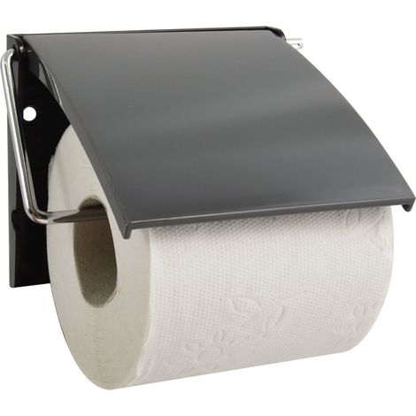 Portarrollos de papel higiénico de pared PS y acero cromado gris antracita MSV
