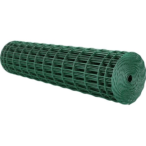 Clôture agricole 1,2 x 25 m, maille 5 x 10 cm, fil galvanisé 2,1 mm, revêtu PVC vert, robuste pour bovins, porcs, moutons, enclos, jardin. (1/5)