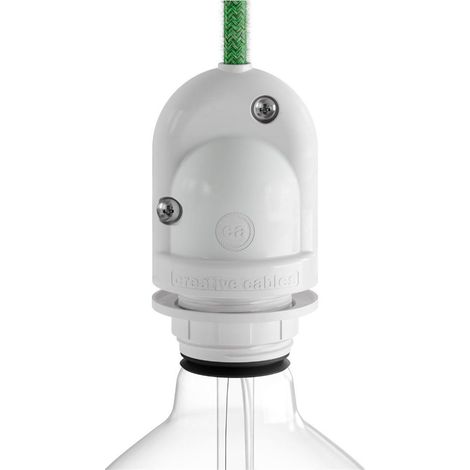 Außenlampenfassung E27 Weiß IP65 (schrumpfbar)
