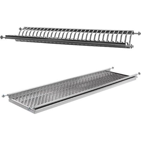 Scolapiatti inox ad incasso - Misura 76 - 80 cm. (senza vaschetta)