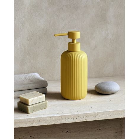 Exagonshop Dispenser portasapone liquido da appoggio in ceramica
