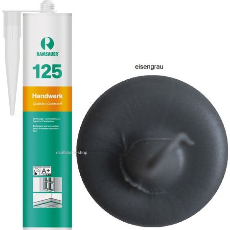 Ramsauer 125 Handwerk Neutral Silicon Dichtstoff 310ml Kartusche eisengrau