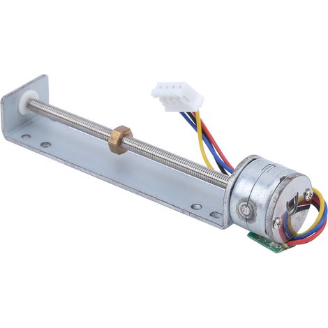 Zweiphasen-Schrittmotor mit 4-adrigem Spindelschlitten, M3-Mutter, 4,9 V Steuerspannung, 18° Schrittwinkel (1/5)