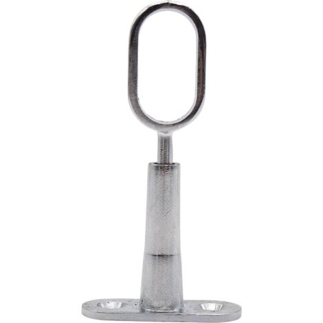 Oval Wardrobe Rail Support Height 45 to 80 mm Zinc Aluminium Central Tube Support for Clothing Curtain Rod Ceiling (1/5)
