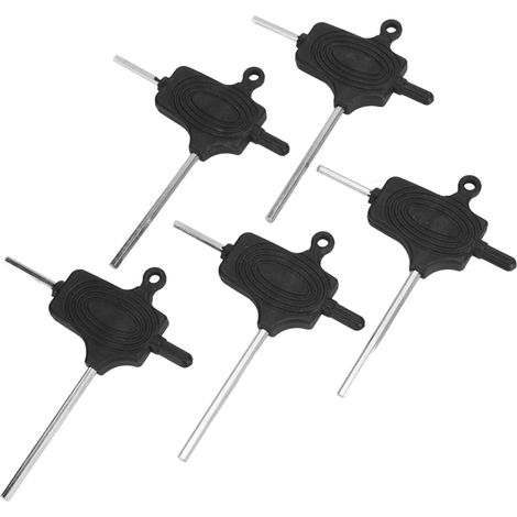 Clé hexagonale portable professionnelle pour tatouage (lot de 5), accessoire de réglage pour machine à tatouer, noire. (1/5)