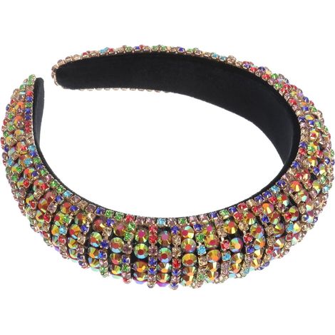 Wide Headband Adorned with Crystals for Women, Alloy, Vintage Chic Style (1/5)