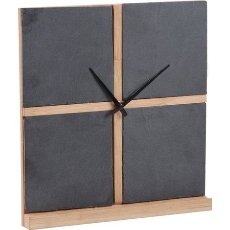 Horloge ardoise et bambou (1/2)